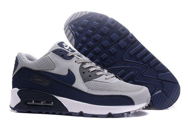 Air max 90 shop mens grey and blue
