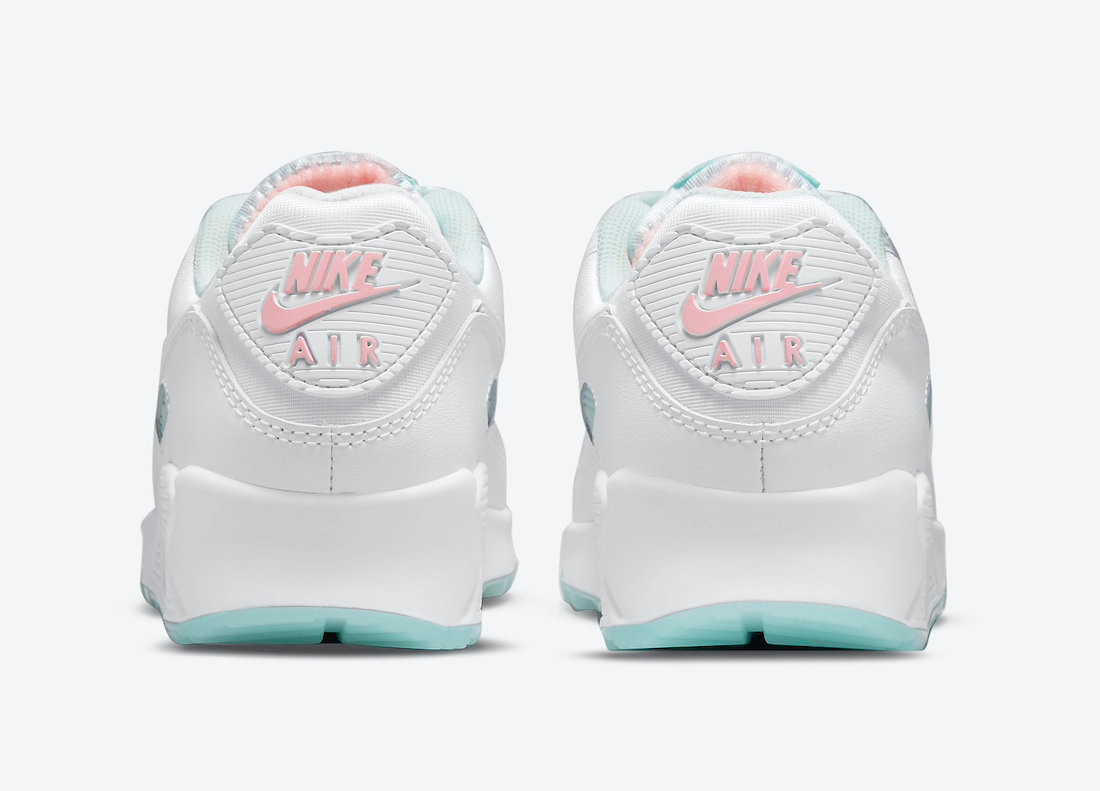white pink tie dye air max 90