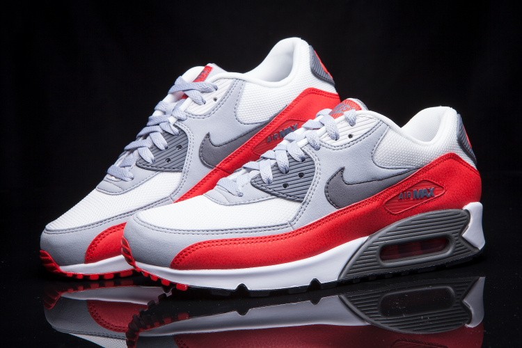 Nike air max 90 essential wolf grey challenge red outlet