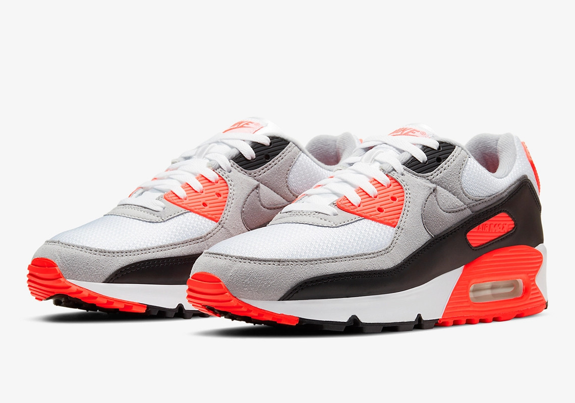 Nike Atomic Air Max 90 Infrared White Black Cool Grey Radiant Red