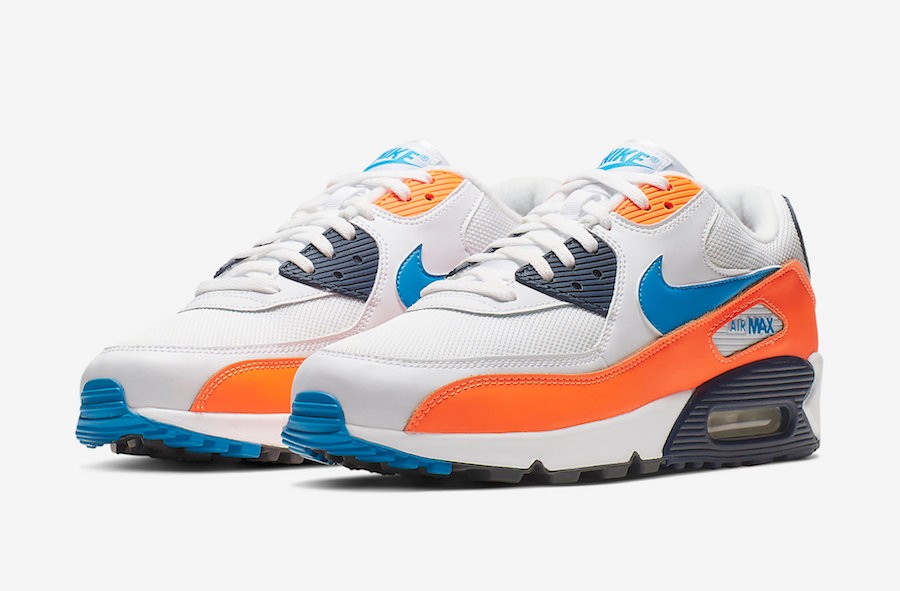 Nike Air Max 90 Orange Blue AJ1285 104 Air Max 90 Ultra 2.0
