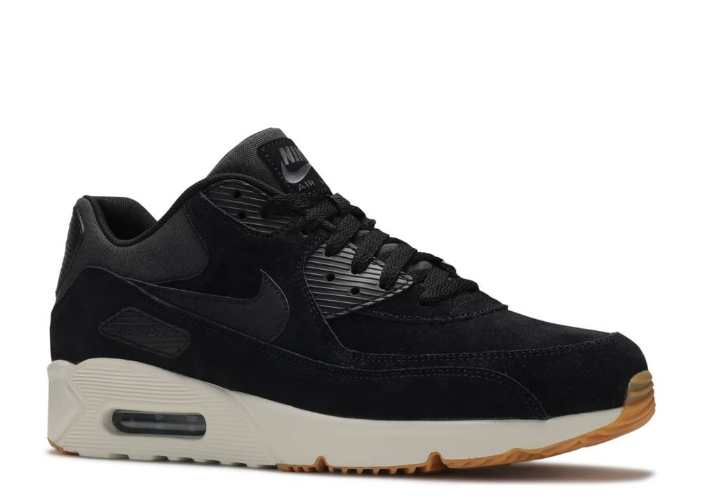 003 GmarShops Nike Air Max 90 Ultra 2.0 Leather Black Gum Brown Med Light Bone 924447 Air Max 90 Ultra 2.0 Essenti nike shox bomber low top sneakers black