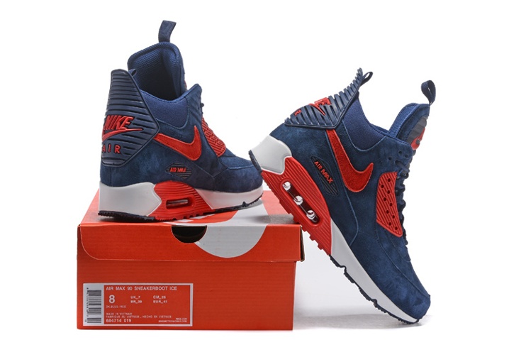 Nike air max 90 sneakerboot winter deep blue outlet