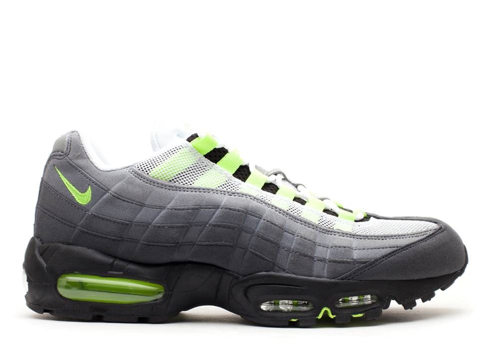 nike air max 95 white/neon yellow/black