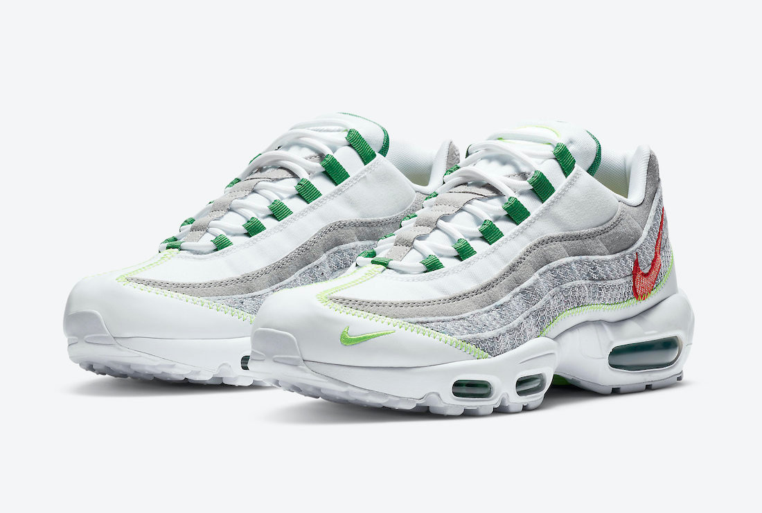 Nike Air Max 95 Recycled Jerseys Pack White Classic Green Red CU5517 100 Air Max 95 nike womens runners tiffany and co blue bell boots StclaircomoShops