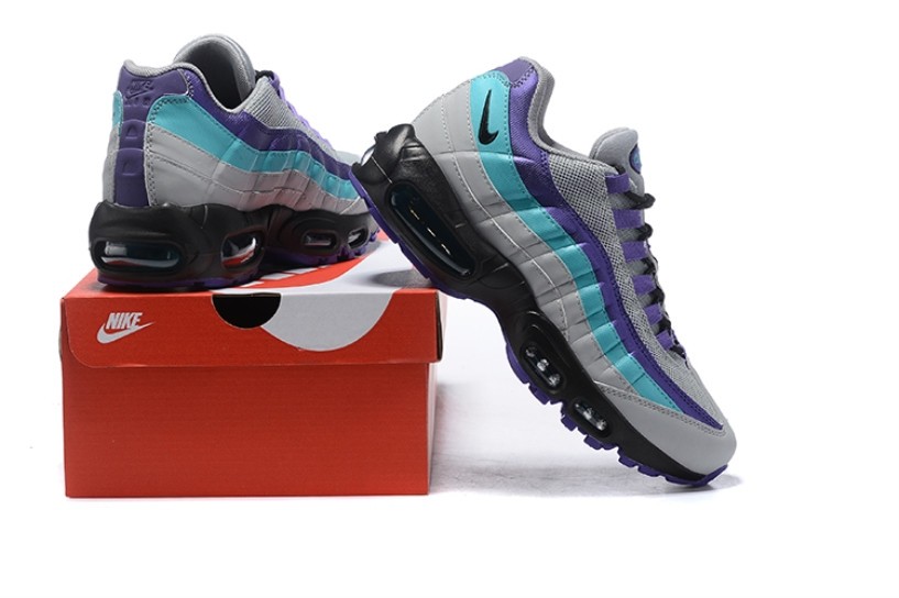 green and purple air max 95
