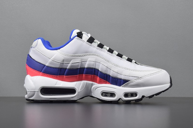 106 Nike Air Max 95 Essential TT White Ultramarine Black Red Solar 749766 StclaircomoShops Air Max 95 Essential air nike powder blue with air on the side youtube