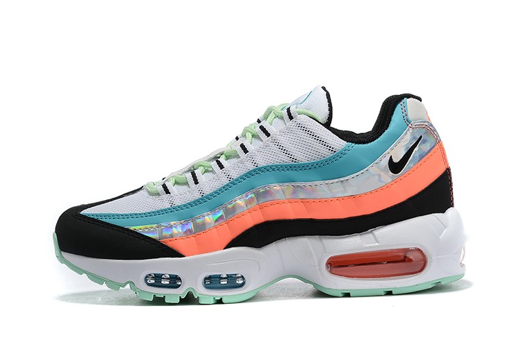 Nike Air Max 95 Essential White Lake Blue Orange Black Running Shoes CW5451  - StclaircomoShops - nike air jordans with glitter shoes cheap - 100