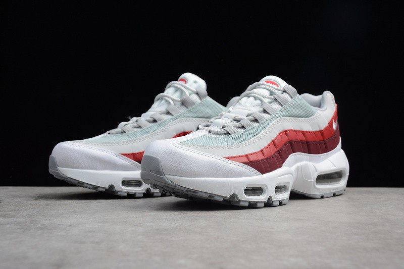Air max 95 essential white/wolf grey-pure deals platinum-team red