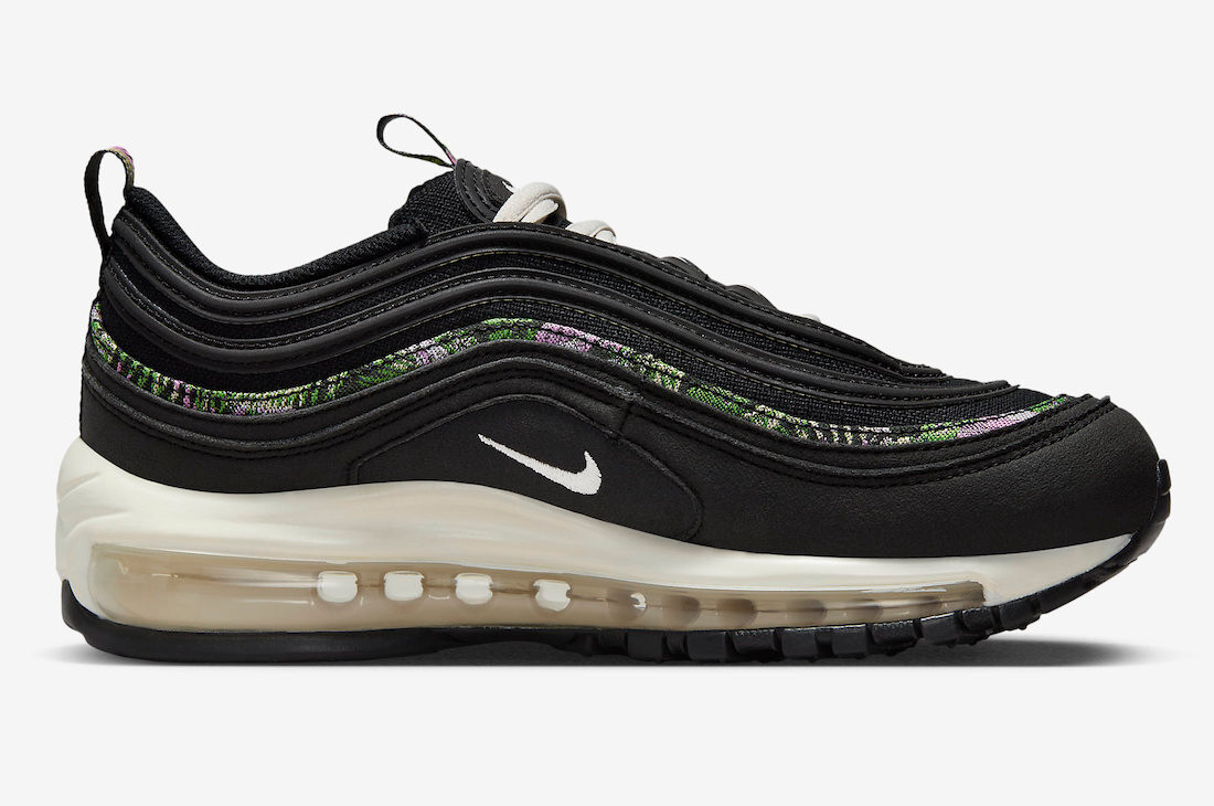 Nike air max 27 floral black online