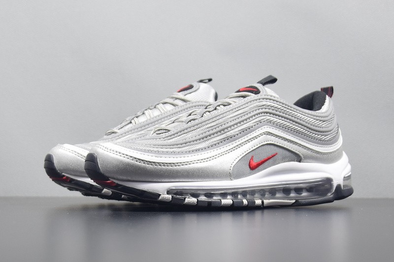 Nike Air Max 97 OG QS Bullet Metallic Silver Red 884421 StclaircomoShops Air Max 97 nike shox flight womens 1991 calendar 001