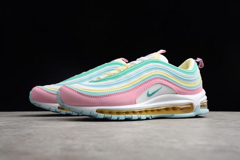 Air Max 97 nike jordans boys 9 inch shoe sale on ebay amazon 016 Nike heater Air Max 97 Pink White Yellow Green Candy Colorful Rainbow Shoes 921826 StclaircomoShops