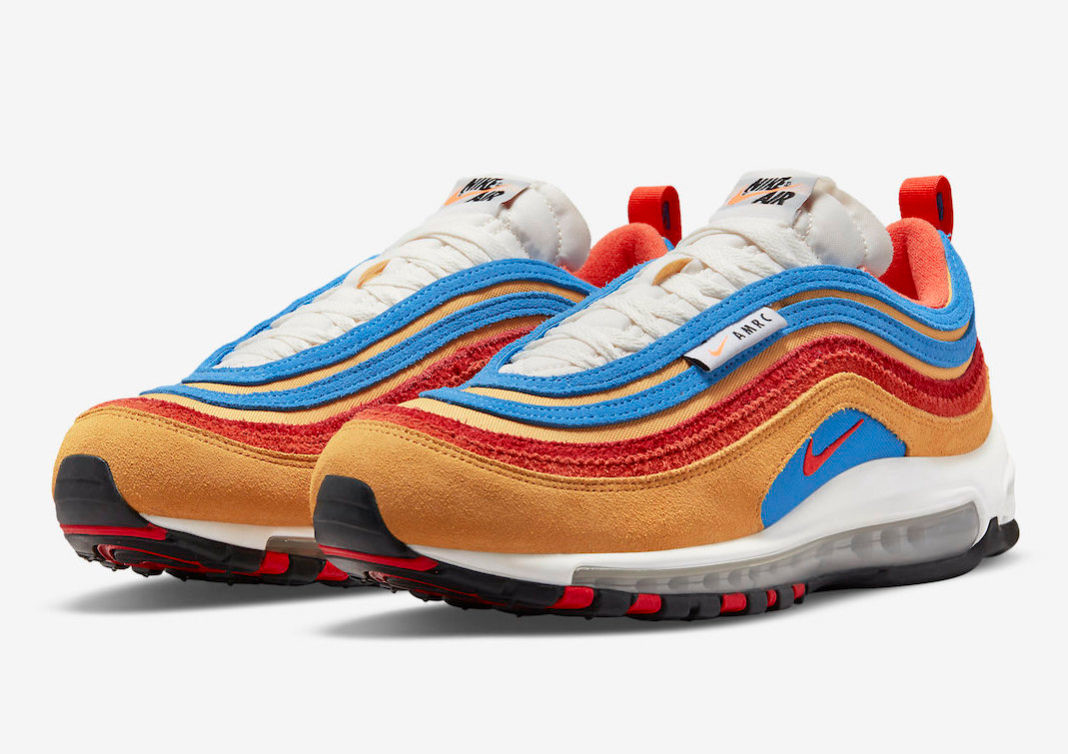 Nike Air Max 97 SE Pollen Light Photo Blue University Red Orange DH1085 GaleriahitShops Air Max 97 700 Nike Air Max 90 QS CBF