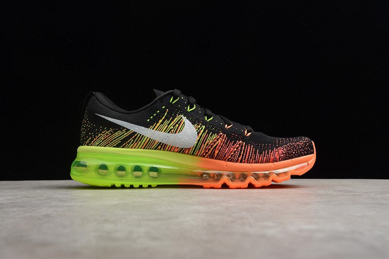 Flyknit air max store black orange neon green