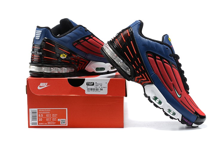 Nike air max deals plus 3 burgundy navy