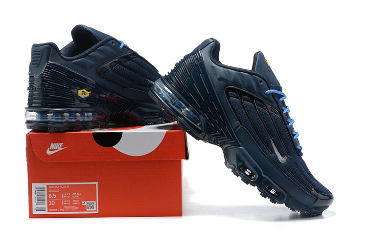 navy blue and red air max plus