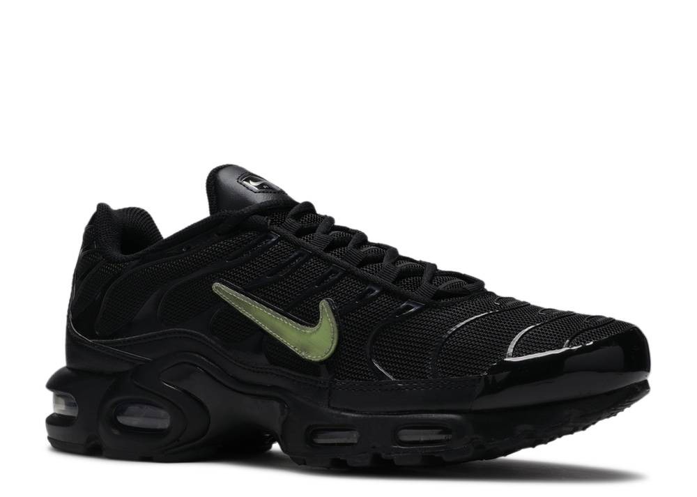 001 - RvceShops - nike shox silver glitter gold sneakers - Nike Air Max Plus  Removable Swoosh - Black Gold Metallic CJ9696