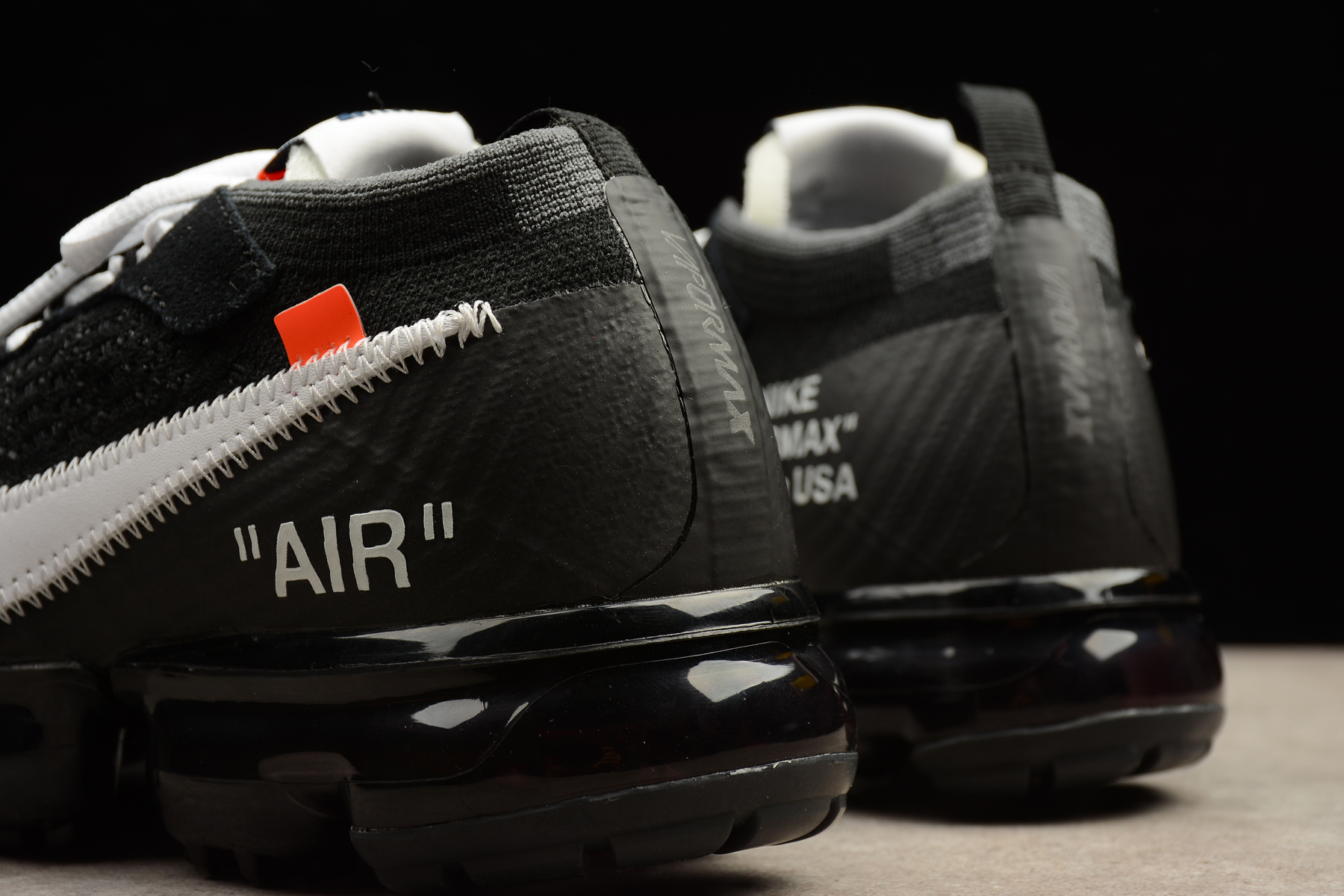 Off white x nike air shop vapormax sandals black 2018