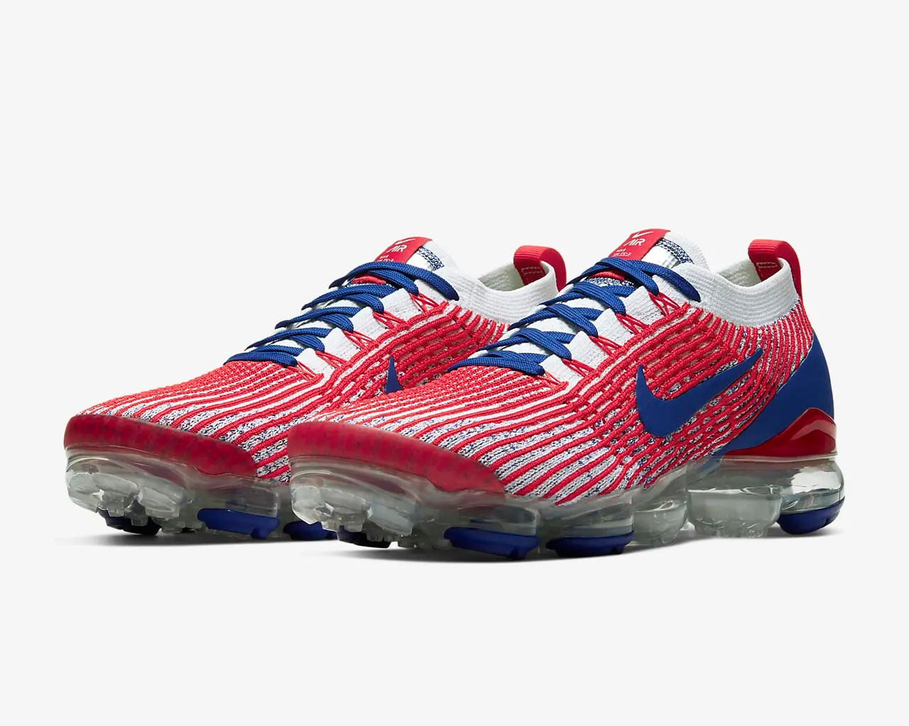 Nike Air VaporMax 3.0 Flyknit USA University Red Metallic Silver