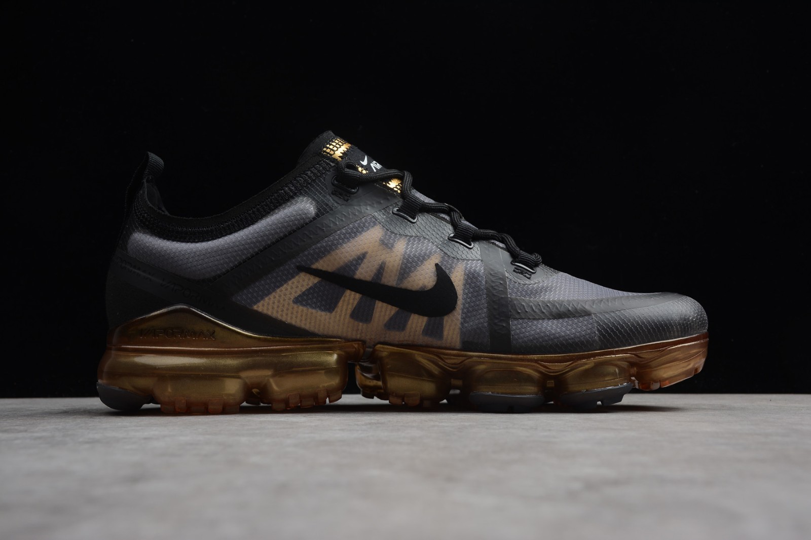 Nike Air VaporMax 2019 PRM Black Metallic Gold AR6631 071 nike