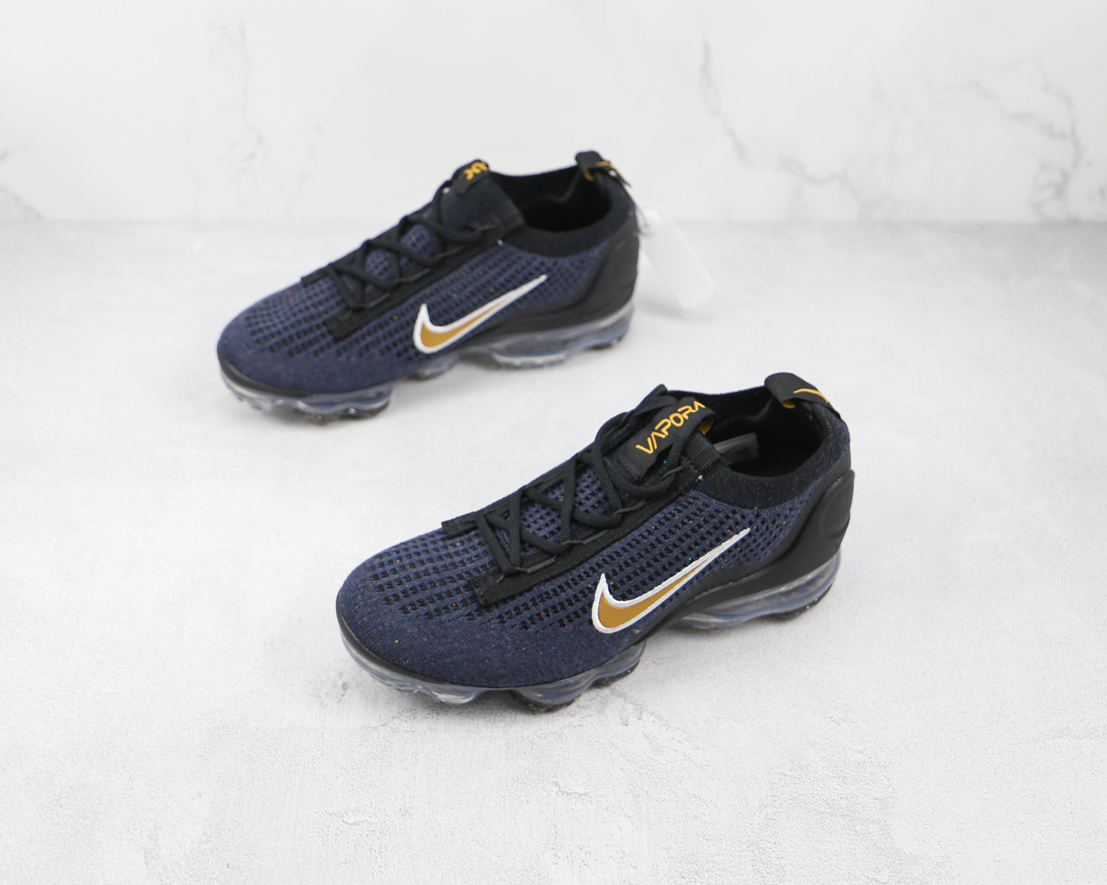 Navy blue online and gold vapormax