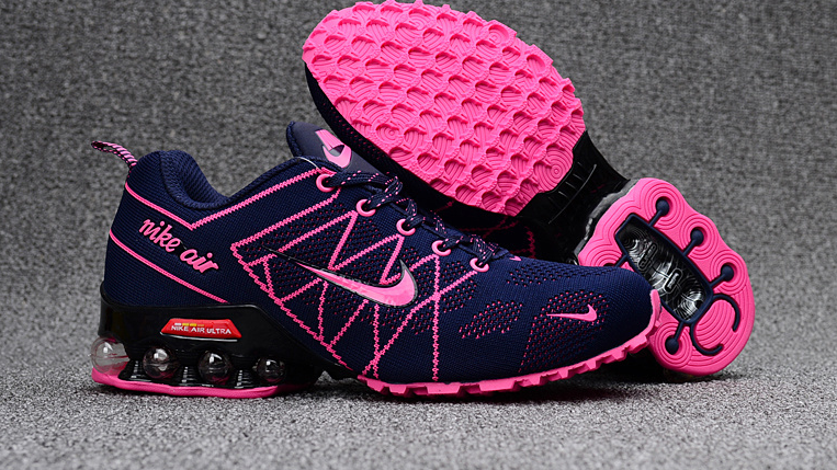Nike Air Max Shox Running Shoes Deep Blue Pink - Tornozeleira Nike Pro Combat Ankle preto branco SasodShops