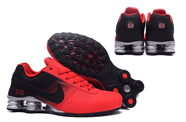 Mens black and red nike shox clearance