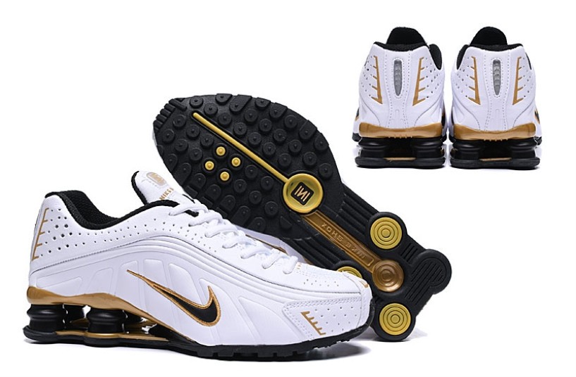 Nike Shox R4 301 White Gold Men Retro Running Shoes BV1111 GaleriahitShops Nike Shox R4 navy nike air max skyline black solar lights 105
