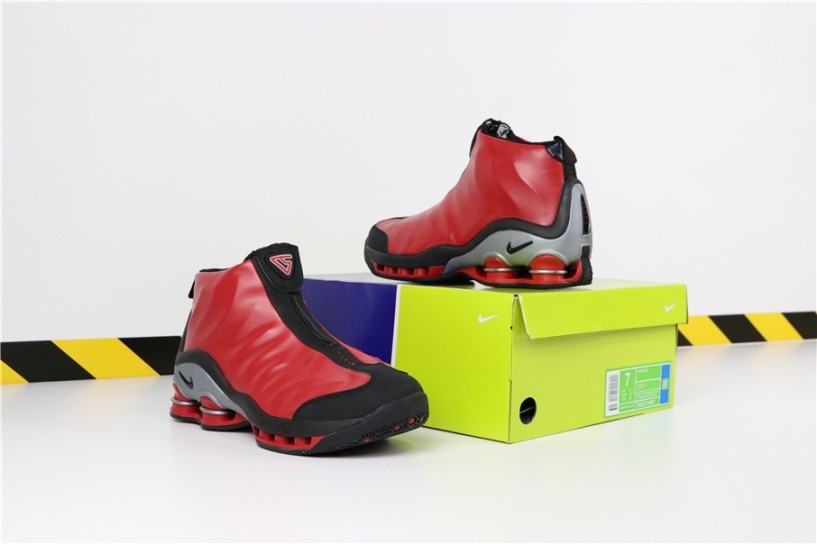 Nike shox rojos con store negro