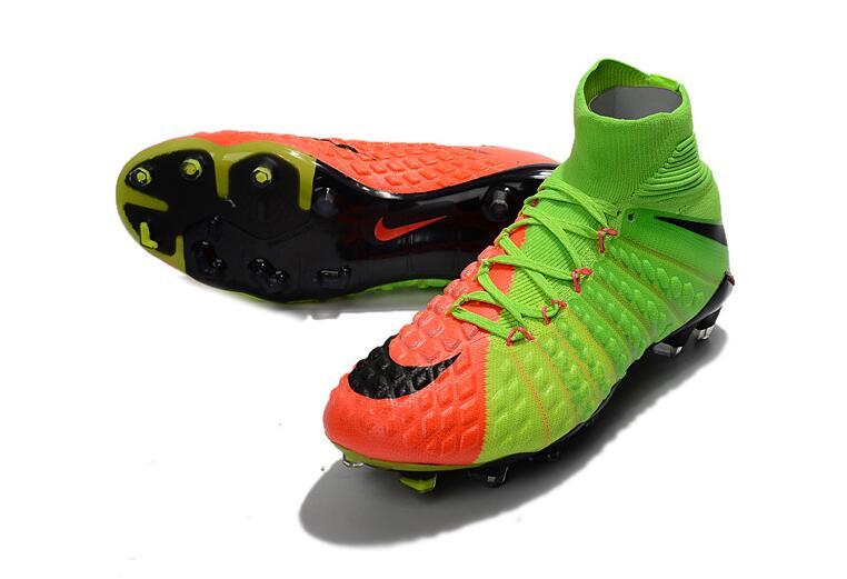 Nike hypervenom green and red top