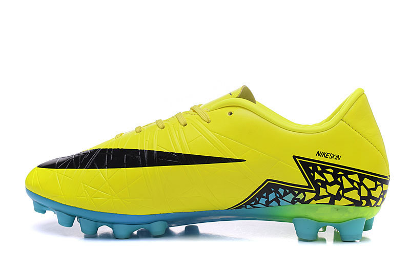 Nike Hypervenom Phantom II FG Low GaleriahitShops Nike Hypervenom Phantom II FG Low Premium AG Soccers Football Shoes Yellow Blue nike element shield max green black