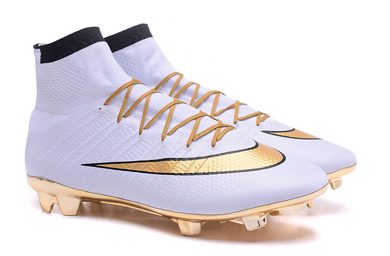 White and gold nike mercurial discount