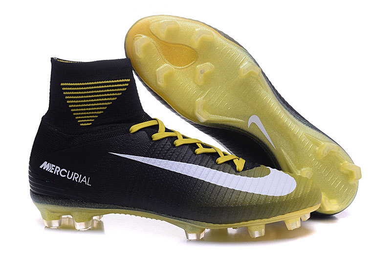 Nike Mercurial Superfly V FG ACC High Football Shoes Soccers Black Yellow Mercurial Superfly High StclaircomoShops Ciara Arrives in a Bombshell Tom Ford Dress With Velvet Corset and Peep Toe