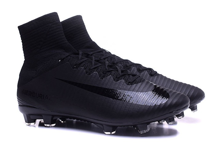 Mercurial Superfly High Nike Mercurial Superfly V FG ACC Men Football Shoes Soccers All Black GaleriahitShops Autumn Winter shoes 1000