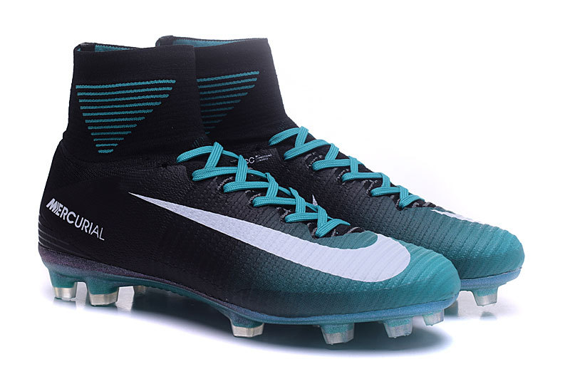 Nike Mercurial Superfly V FG Soccers ACC Waterproof Black Blue White GaleriahitShops nike sb warehouse sale california free stuff Mercurial Superfly High