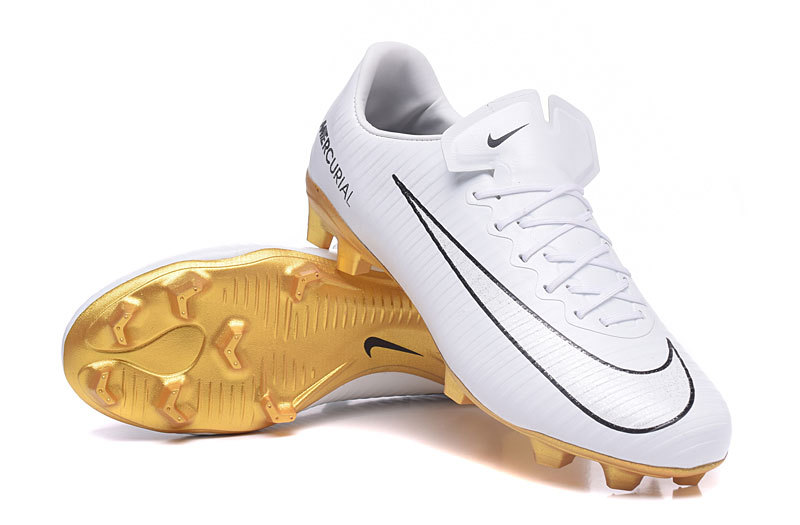 Nike mercurial cr7 white and gold clearance
