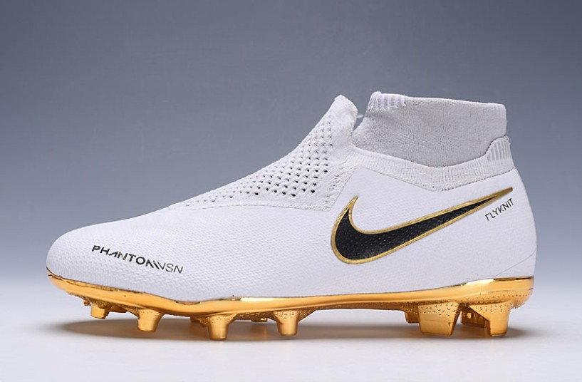 Nike Phantom VSN Elite DF FG Flyknit White Metallic Gold Soccer Cleat BQ0976 nike air vapormax evo hyper grape dc9992 001 release date StclaircomoShops 107 Nike Phantom Vision DF FG