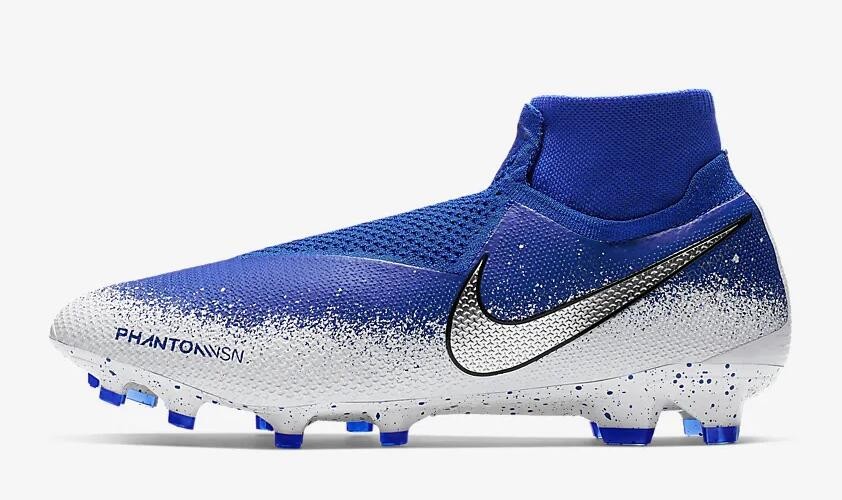 410 Nike Phantom Vision Elite Dynamic Fit FG Racer Blue White Chrome AO3262 olive nike jordan high top 2017 girls soccer team GaleriahitShops Nike Phantom Vision DF FG