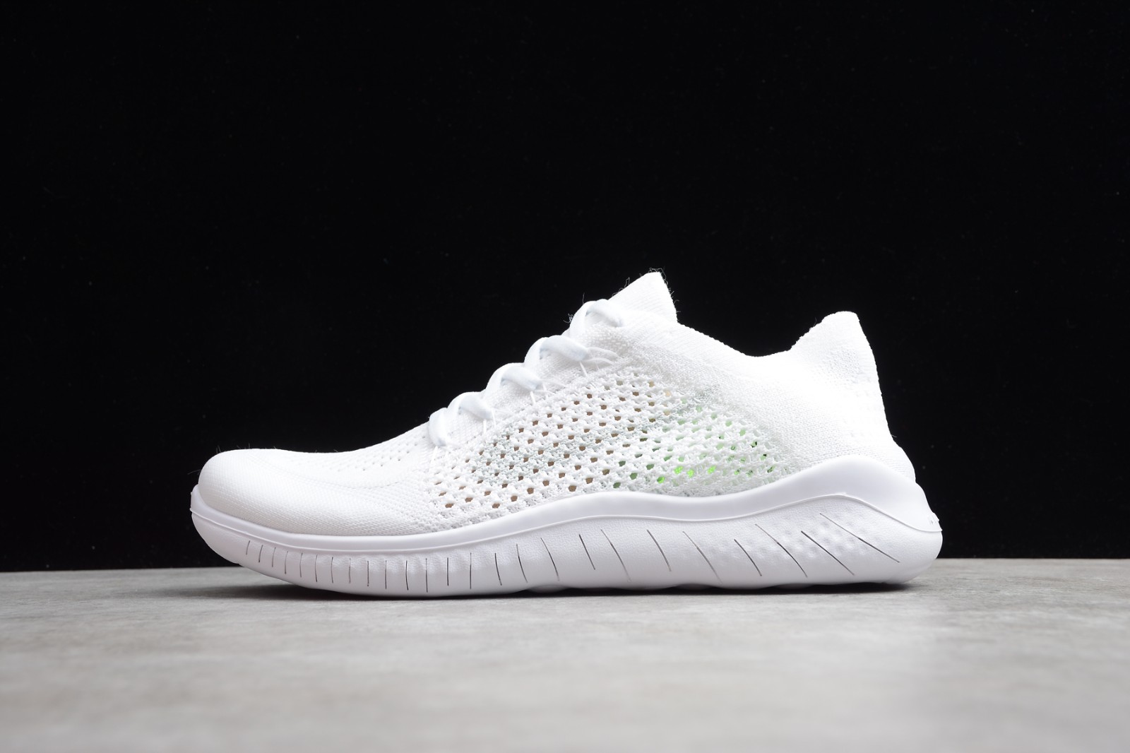 New Nike Free RN Flyknit 2018 Triple White Shoes 942838 - Dunk Neutral Grey - 103 - StclaircomoShops