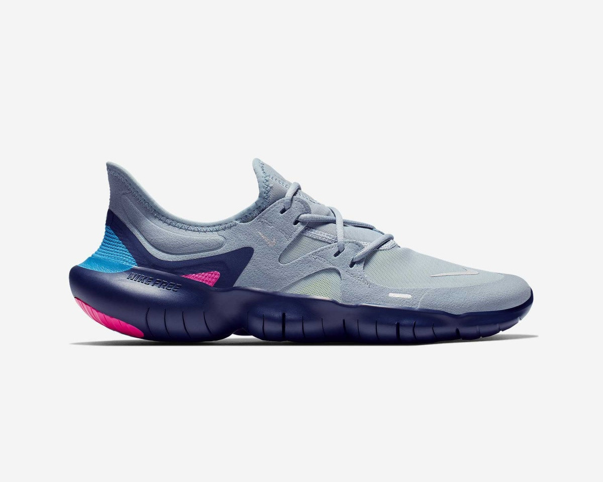 Nike Free RN Flyknit 400 Nike Free RN 5.0 Obsidian Mist Midnight Navy Volt Metallic Silver AQ1289 AcmShops nike quest 4 men s running shoe