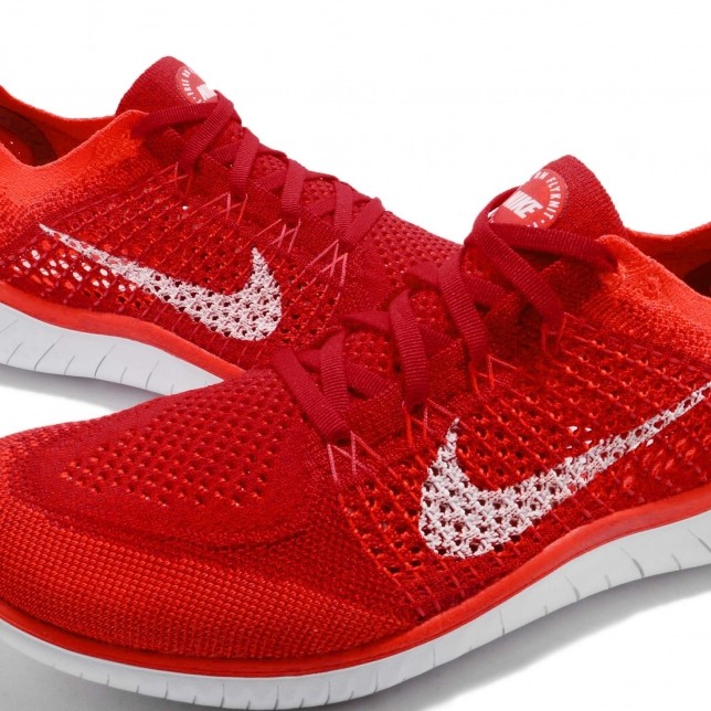 Nike free rn flyknit red clearance