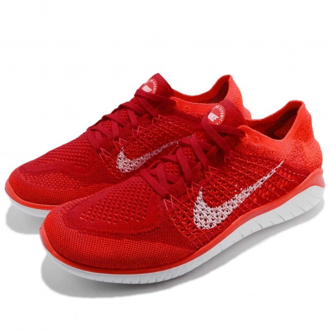 Nike free rn flyknit 2018 red Clearance