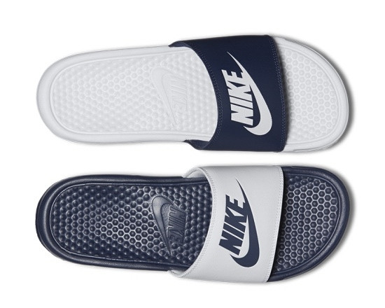Navy nike slides hotsell