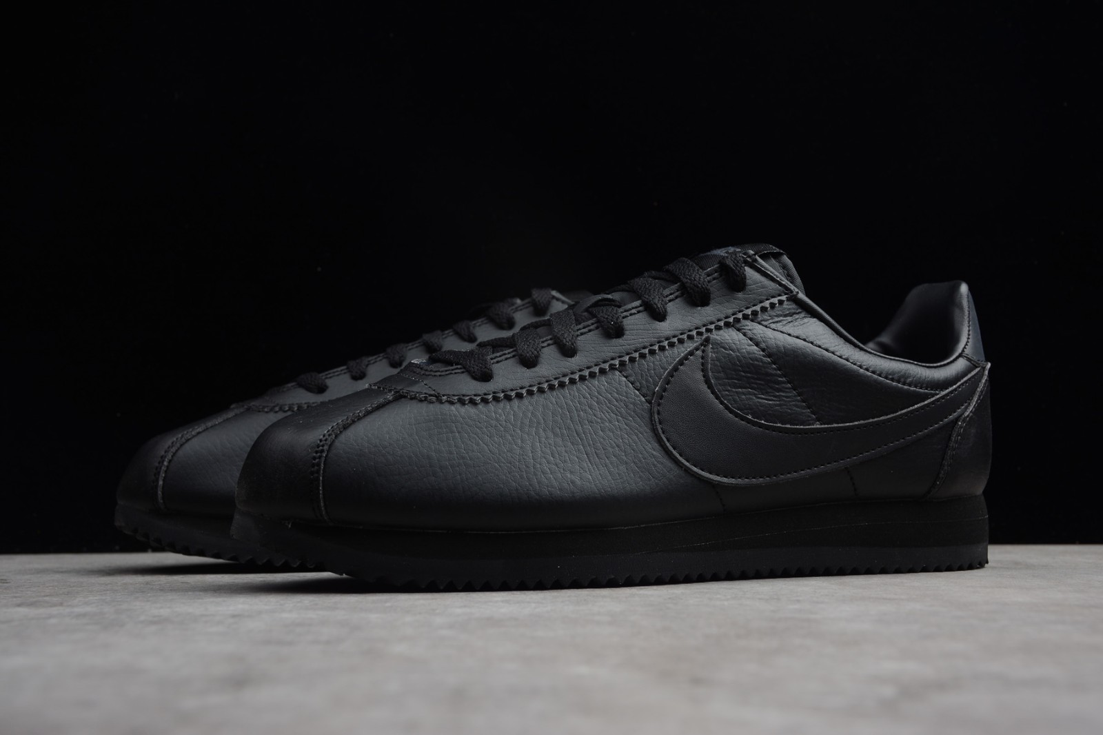 Nike Classic Cortez Leather Black Black 