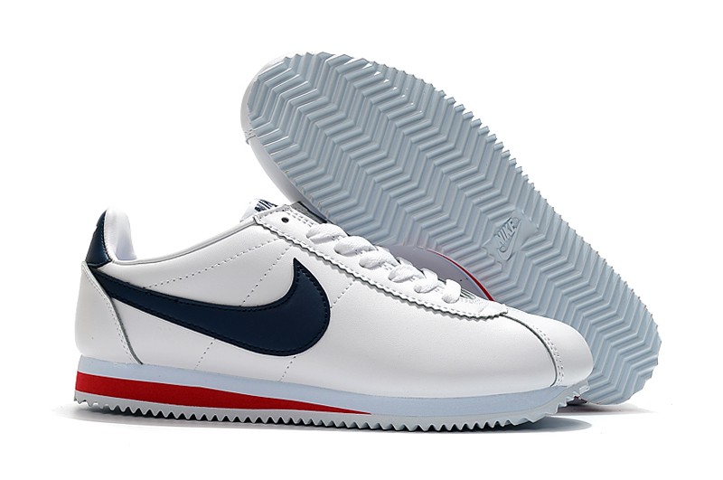 nike cortez classic white red