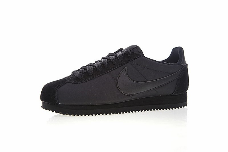 007 Aniye Basket Sneakers - Nike Classic Cortez Nylon Black Casual Shoes 807472 - StclaircomoShops