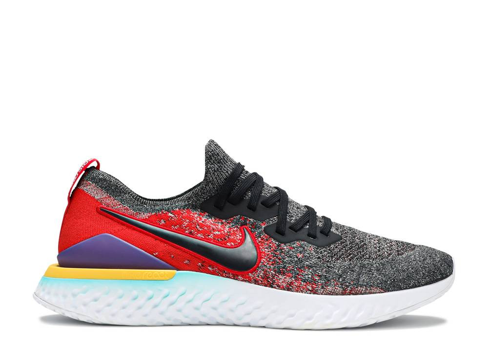 Men's nike epic react flyknit 2 store running shoes black