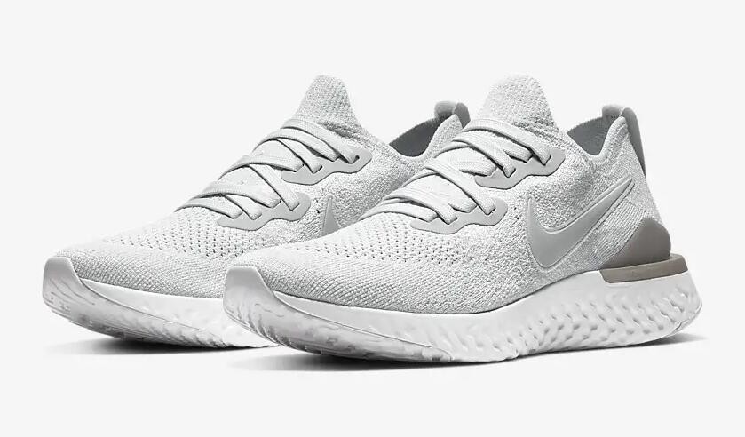 Nike Epic React Flyknit 2 Pure Platinum Wolf Grey White BQ8928
