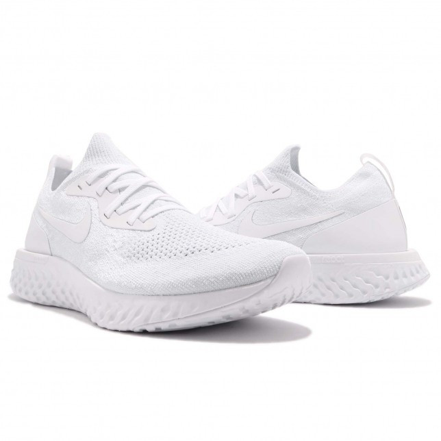 102 Nike Epic React Flyknit Triple White True pure Platinum AQ0067 Nike EPIC React Flyknit nike air force price in malaysia today match india GaleriahitShops