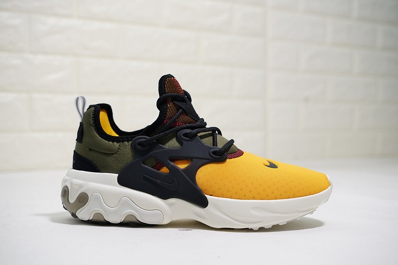 Nike EPIC React Flyknit nike easter kd 2015 2017 free full episodes Nike Epic React Presto 19SS Olive Green Yellow Black White AQ2268 AljadidShops 004